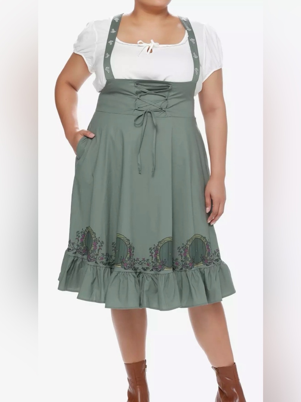 NWT Her Universe Lord of the Rings Hobbit Hi Waist midi skirtall 4X
